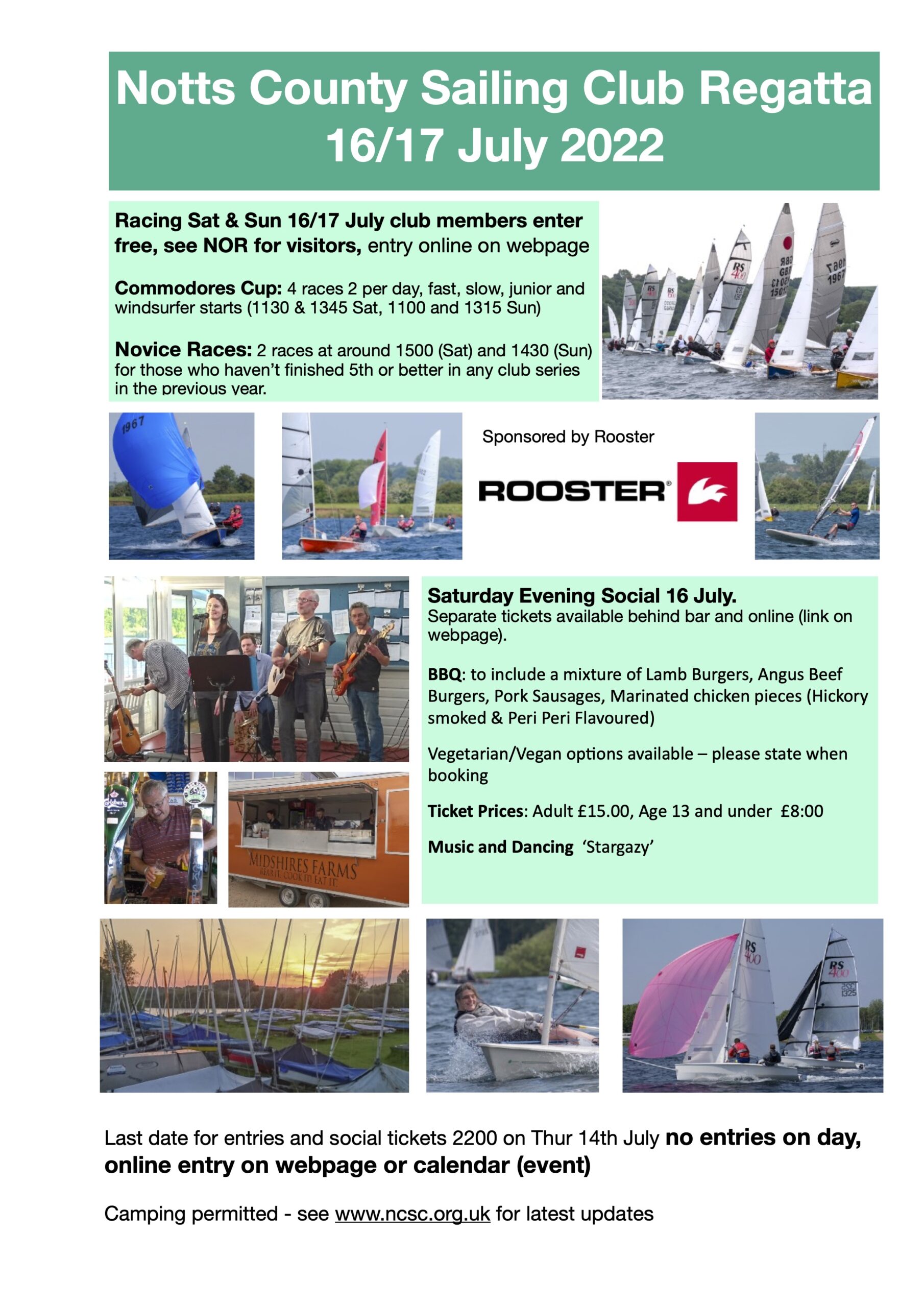 NCSC Regatta Weekend – 16/17 July - Notts County Sailing Club